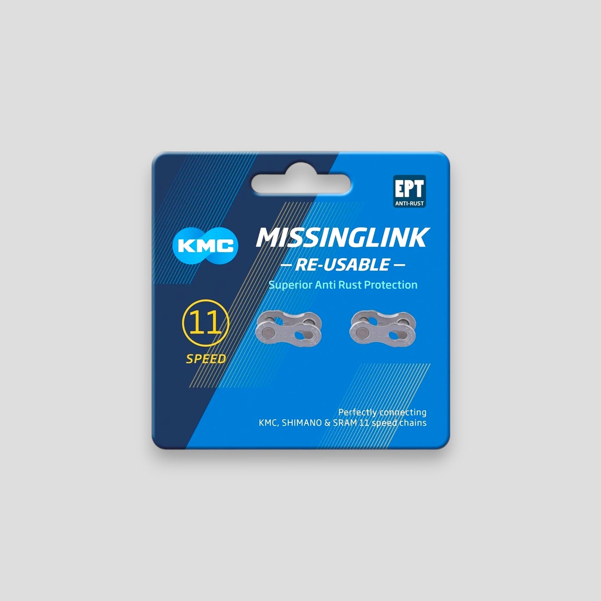 KMC MissingLink 11R EPT 11 - fach Kettenverschluss silber 2er - Set - Kettenhelden